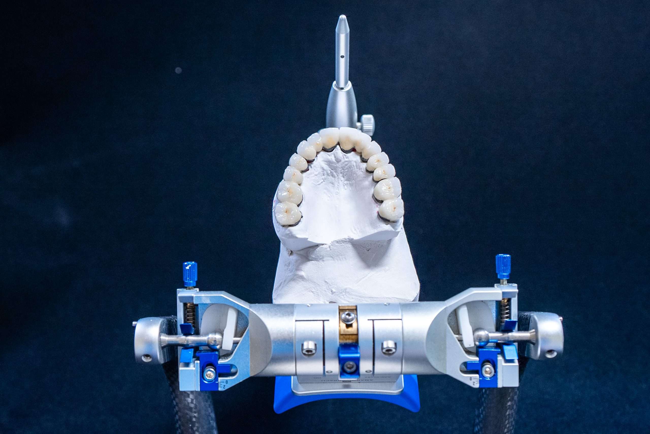 Dr. Gerald Marlin working in the Elite Prosthetic Dentistry in-house dental lab