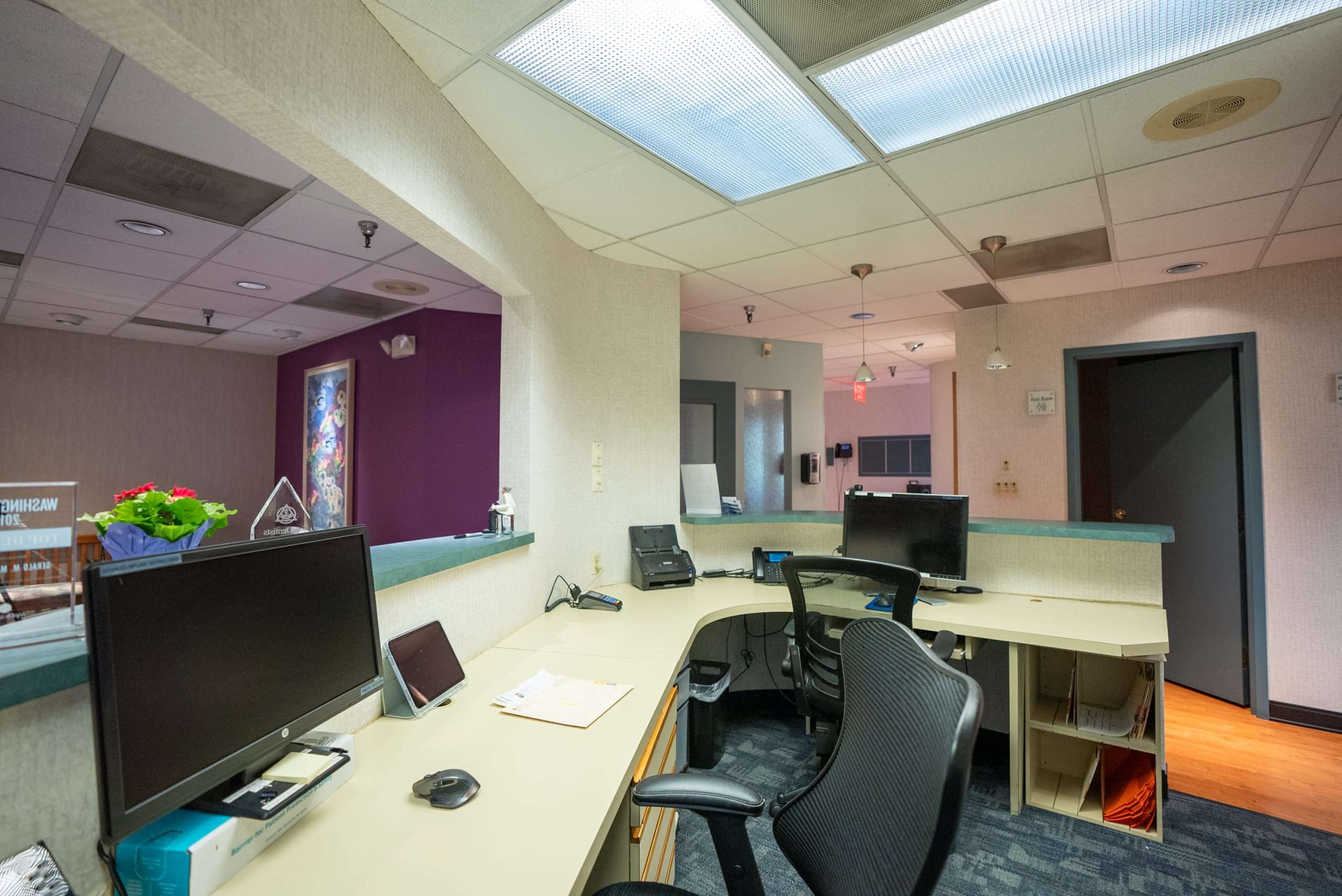 Practice interior and patient area