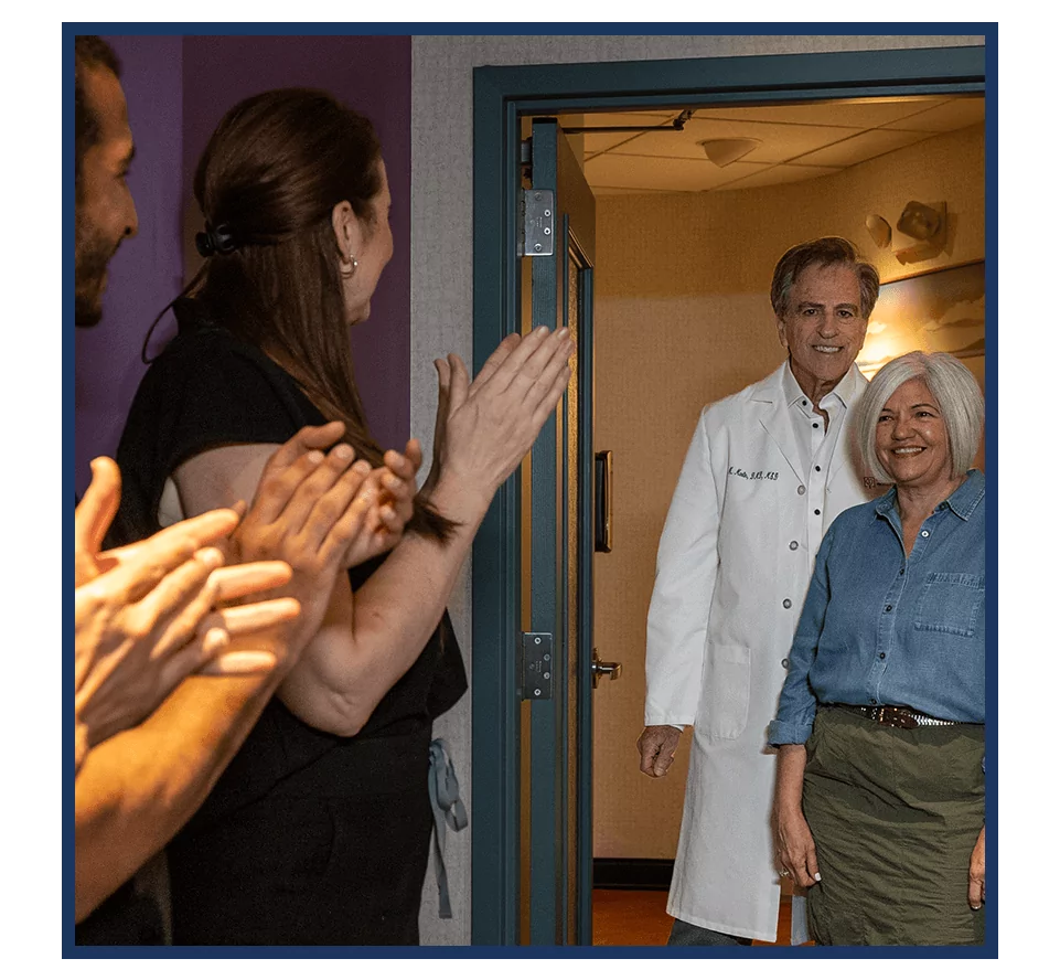 Dr. Marlin and team welcoming patients