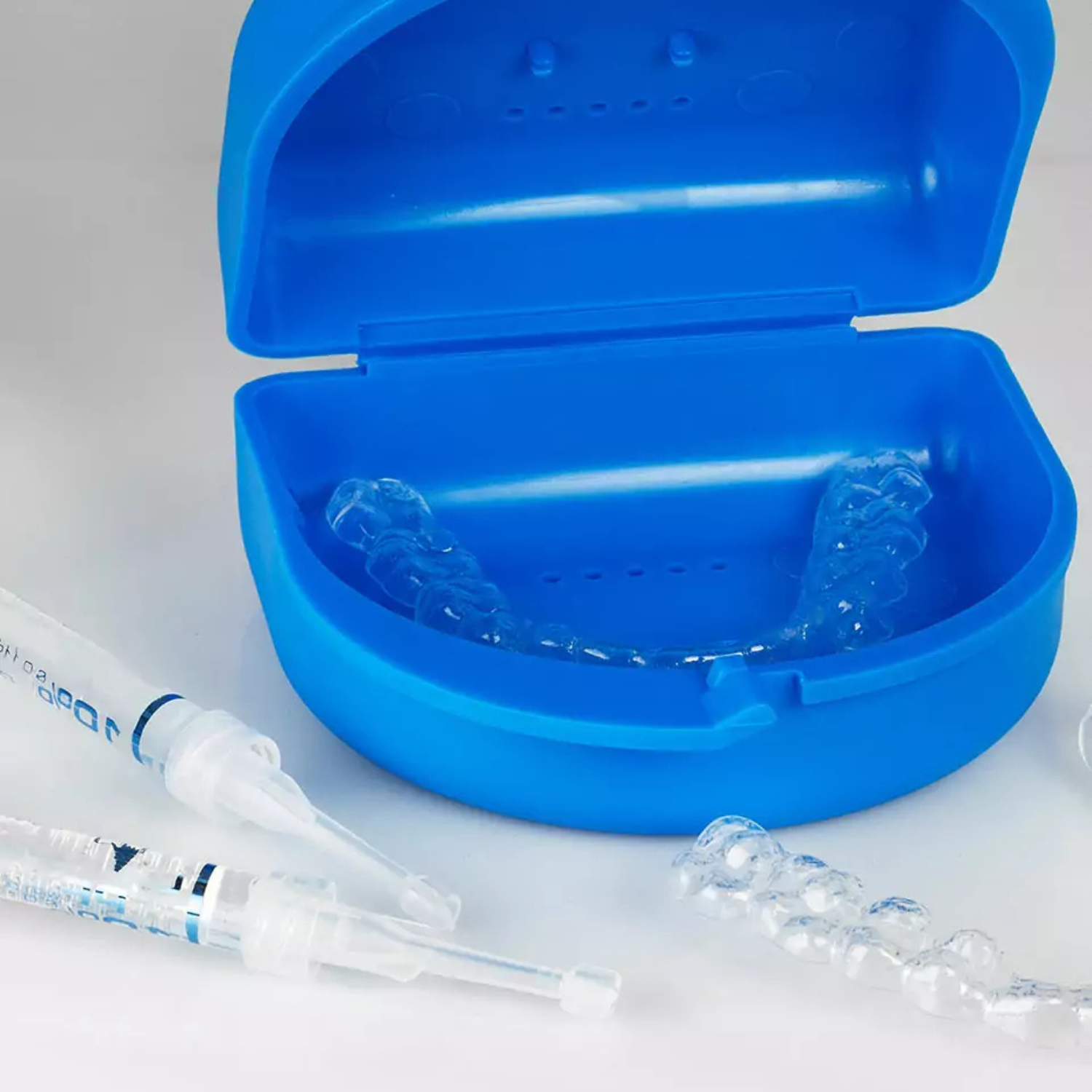 Close-up of a custom dental prosthesis showing natural-looking details